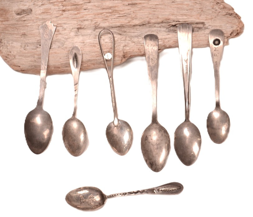 Navajo Sterling Silver Teaspoons Set of 7
