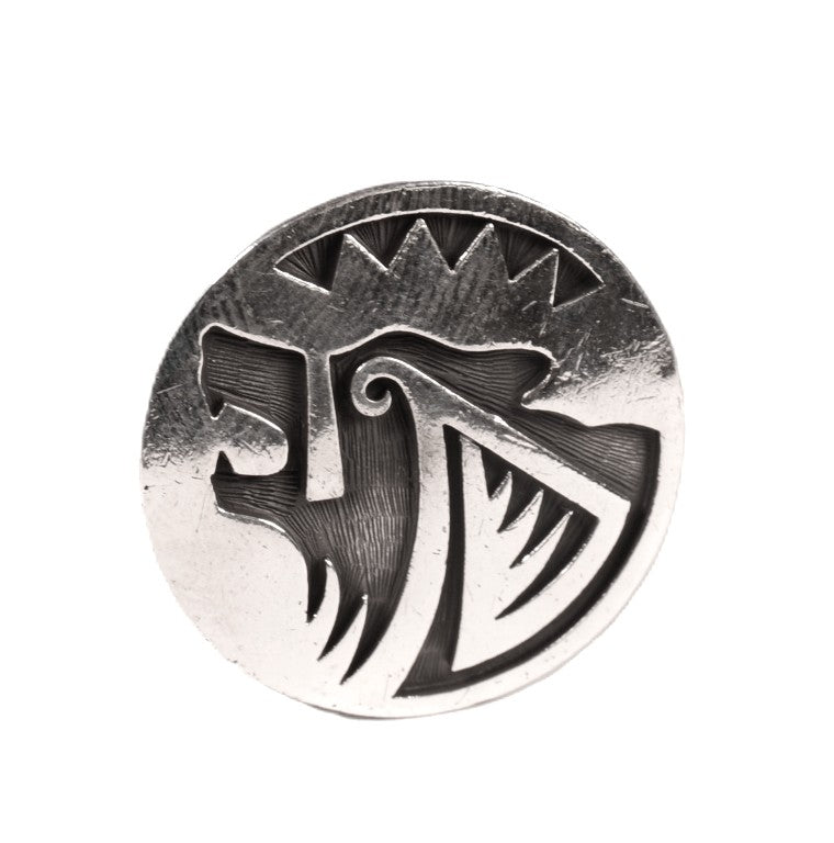 Hopi Pueblo Sterling Silver Key Ring Holder