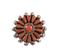 Zuni Pueblo Red Coral Ring