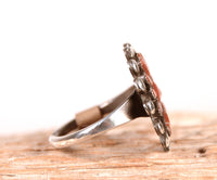 Zuni Pueblo Red Coral Ring