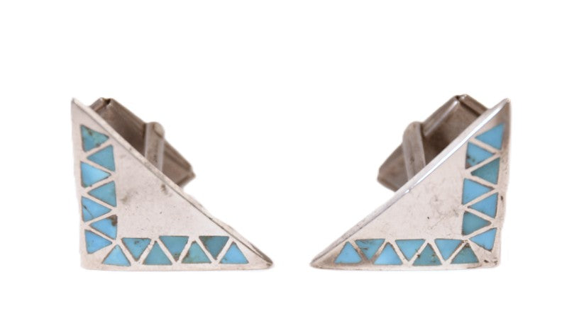 Zuni Pueblo Turquoise Cuff Links