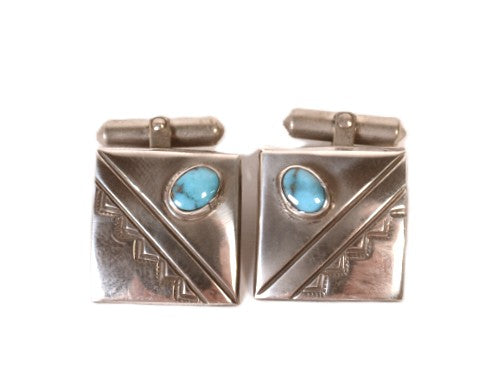 Navajo Turquoise Cuff Links
