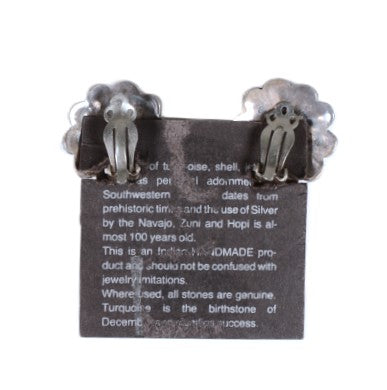Zuni Pueblo Sunface Clip Earrings