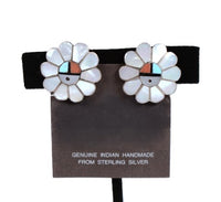 Zuni Pueblo Sunface Clip Earrings