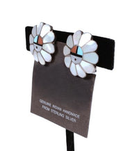 Zuni Pueblo Sunface Clip Earrings