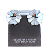 Zuni Pueblo Sunface Clip Earrings