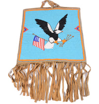 Plateau Flag Pictorial Beaded Pouch