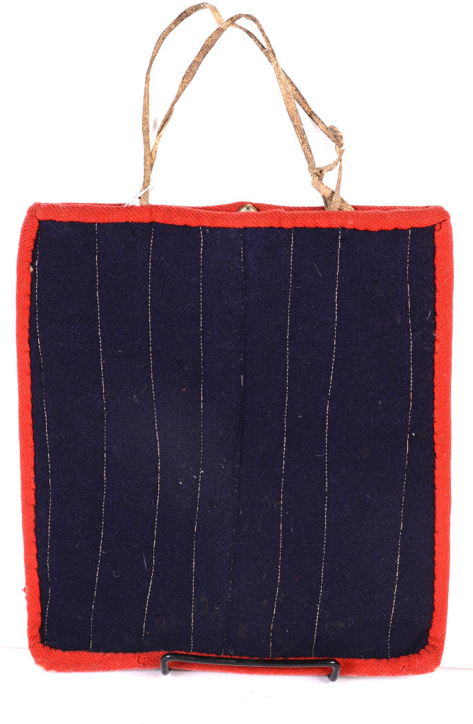 Antique Plateau Flag Pictorial Beaded Pouch