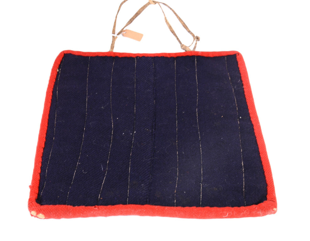 Antique Plateau Flag Pictorial Beaded Pouch