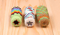 Paiute Beaded Glassware; Small Set of 3 Jars