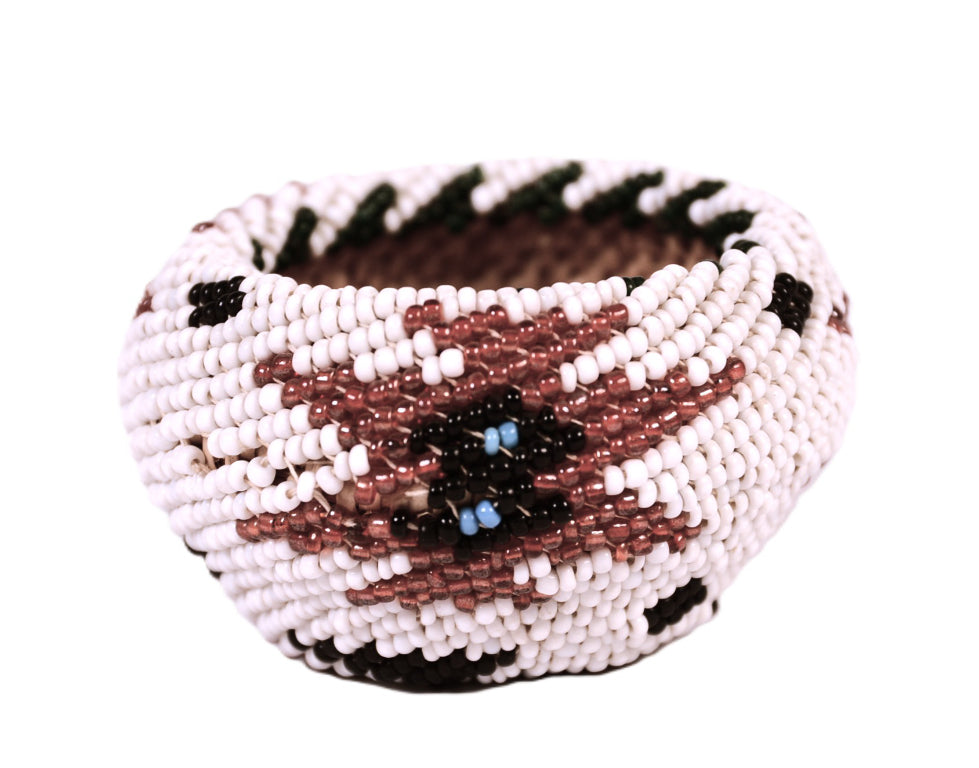 Paiute Coiled Fully Beaded Willow Basket
