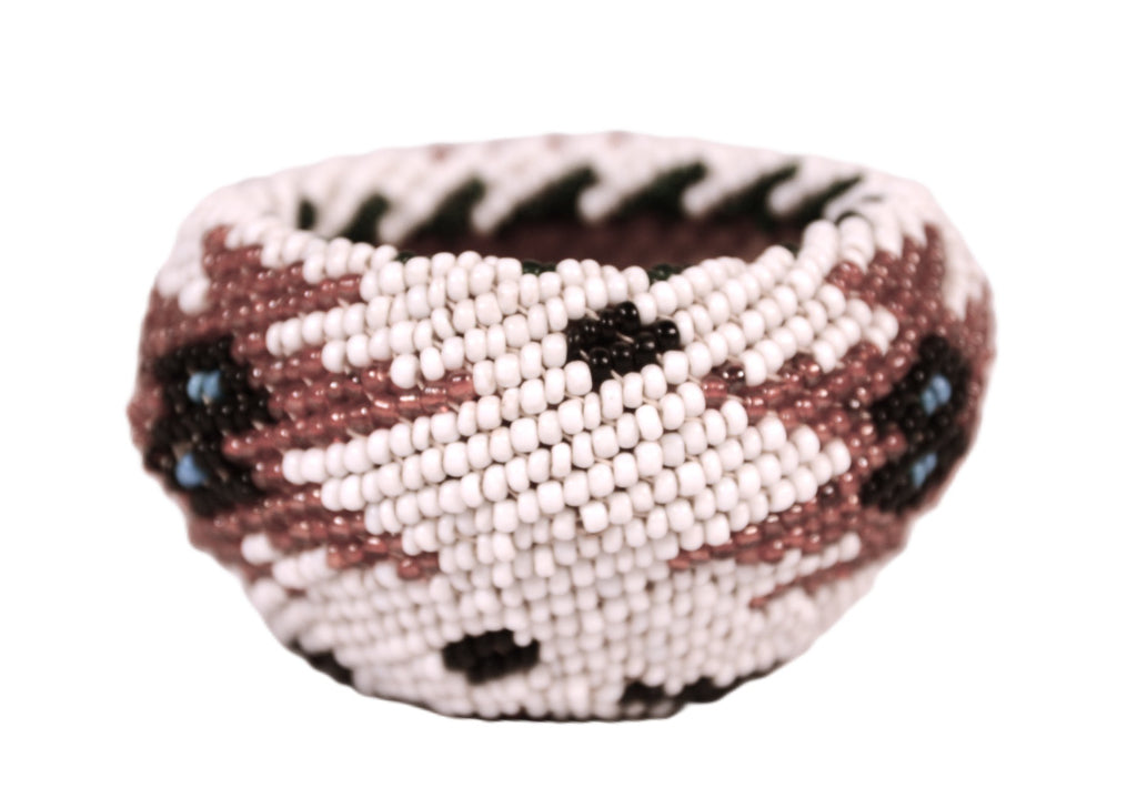 Paiute Coiled Fully Beaded Willow Basket