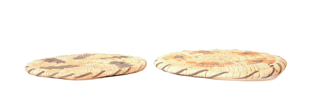 Papago Flat Trivet Basket with Handle Set of 2