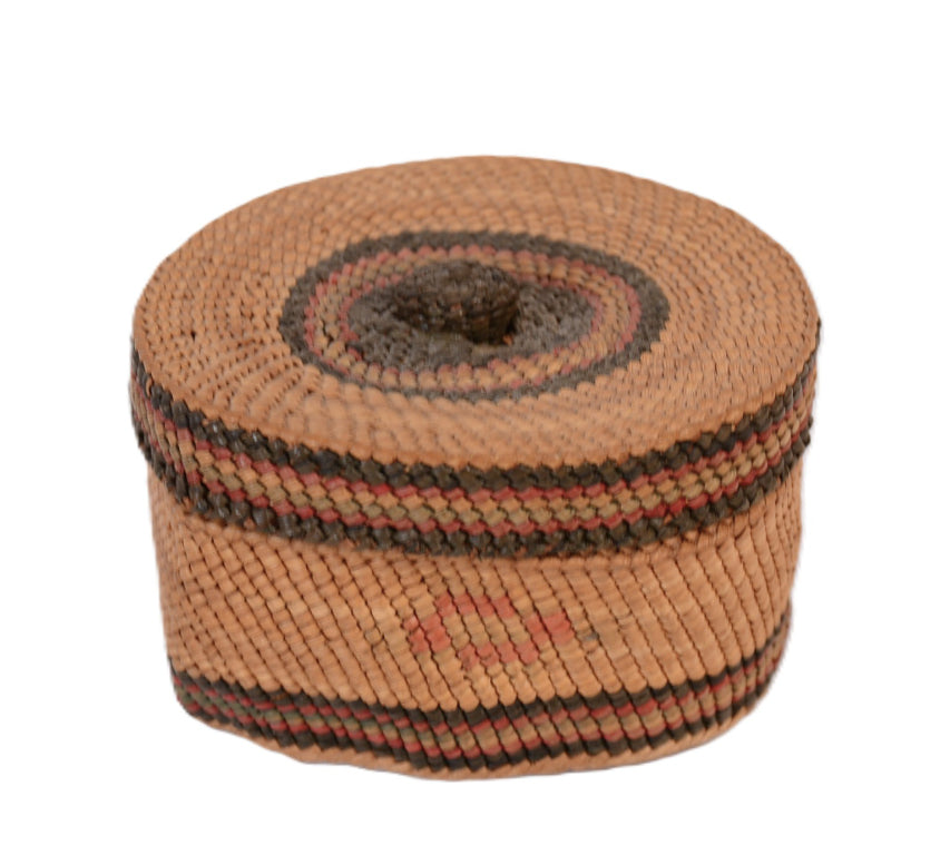 Makah Lidded Trinket Basket with Knob