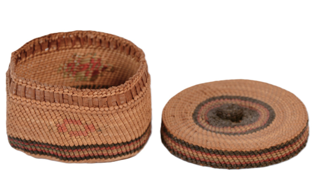 Makah Lidded Trinket Basket with Knob