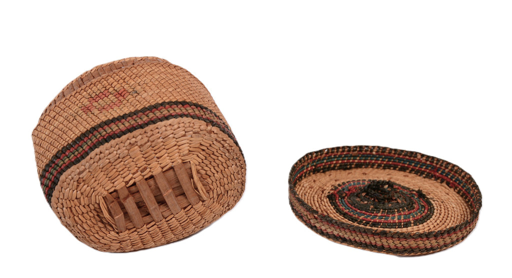 Makah Lidded Trinket Basket with Knob