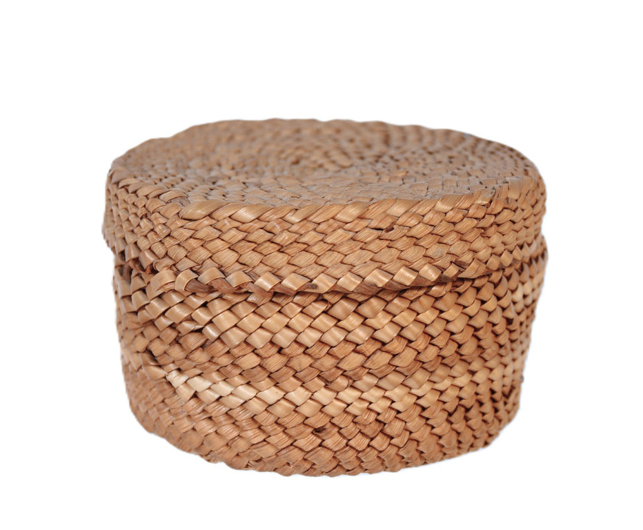 Antique Makah Lidded Trinket Basket