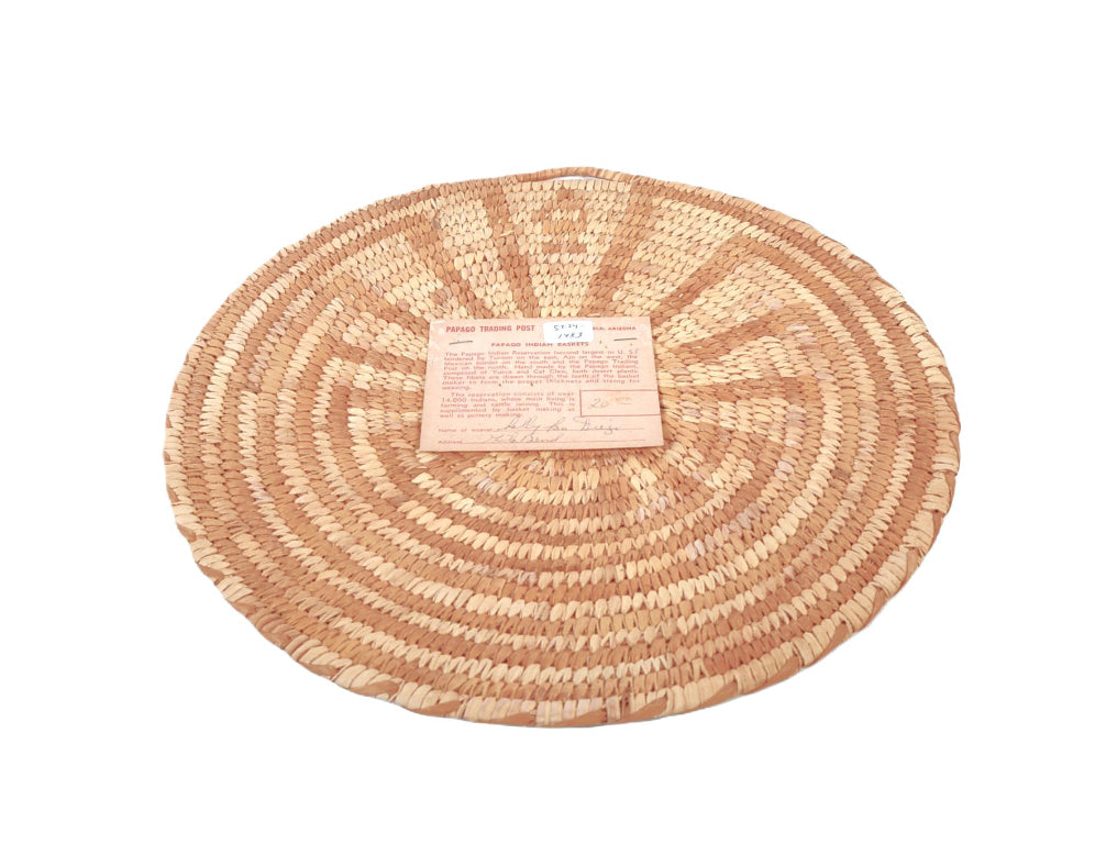 Papago Flat Basketry Tray By Sally Landiego From Jila Bend