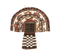 Hopi Pueblo Wicker Basketry Shakalo Kachina Figure Wall Decor