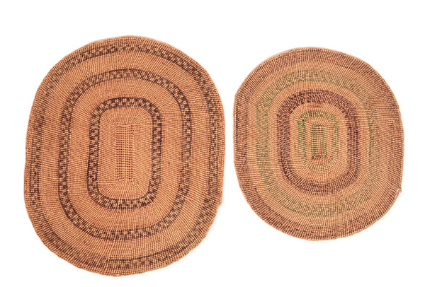 Antique Makah Basketry Trays Set of 2