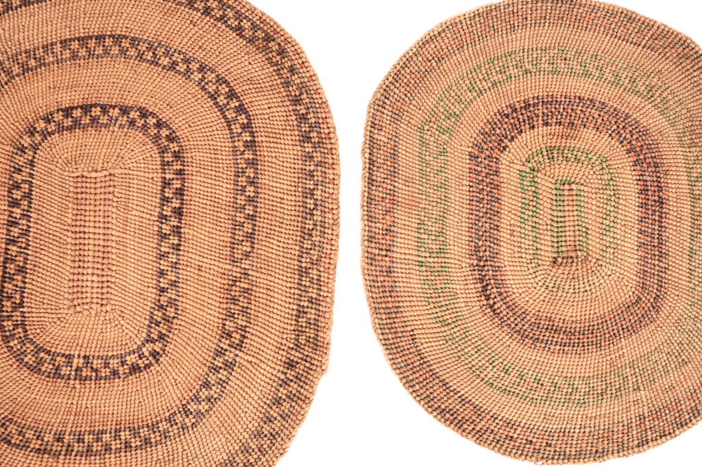 Antique Makah Basketry Trays Set of 2