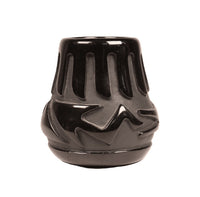 Jemez Pueblo Commercial Made Blackware Pottery Vase By CG