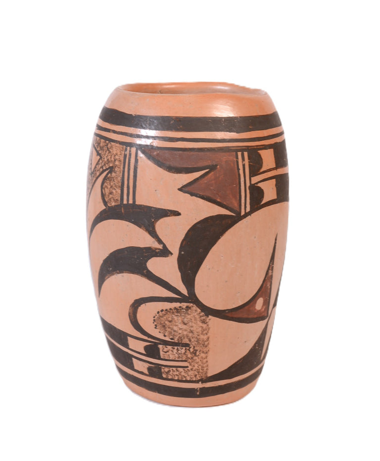 Hopi Pueblo Polychrome Cylinder Pottery By Eva Yellowbird