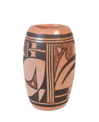 Hopi Pueblo Polychrome Cylinder Pottery By Eva Yellowbird
