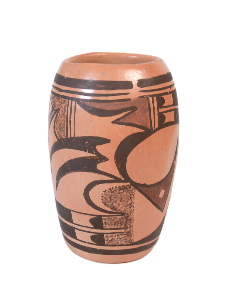 Hopi Pueblo Polychrome Cylinder Pottery By Eva Yellowbird