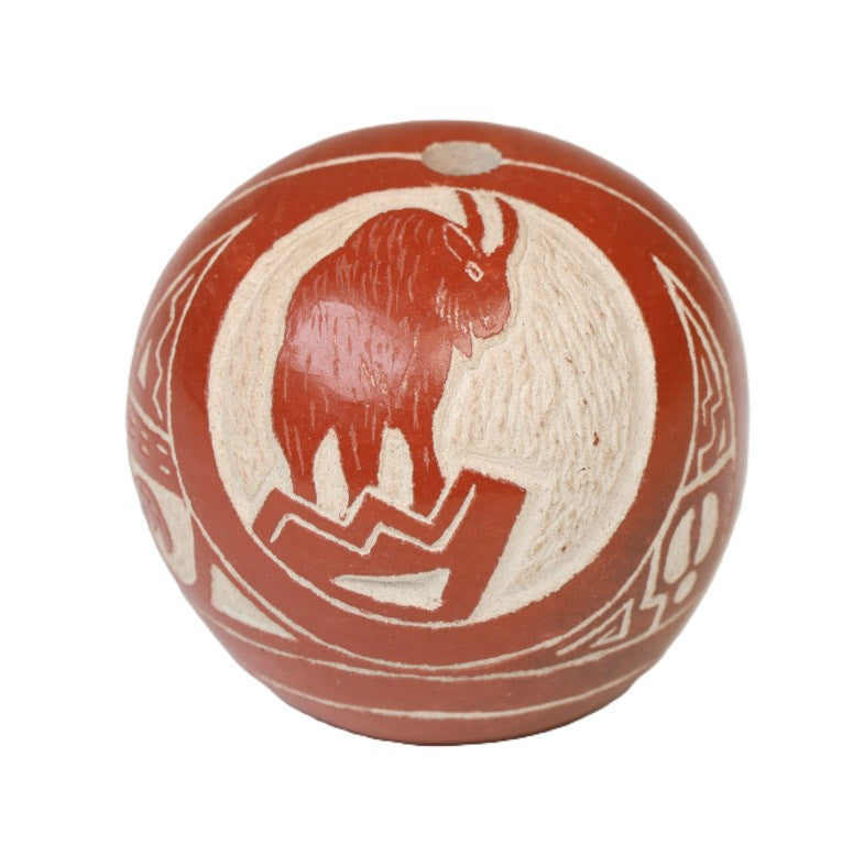 Hopi Pueblo Redware Pottery Seed Jar By Ellsworth Polacca Nampeyo