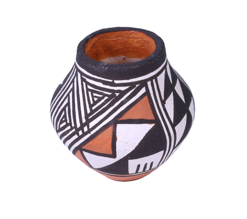 Miniature Acoma Pueblo Pot by Joyce Leno