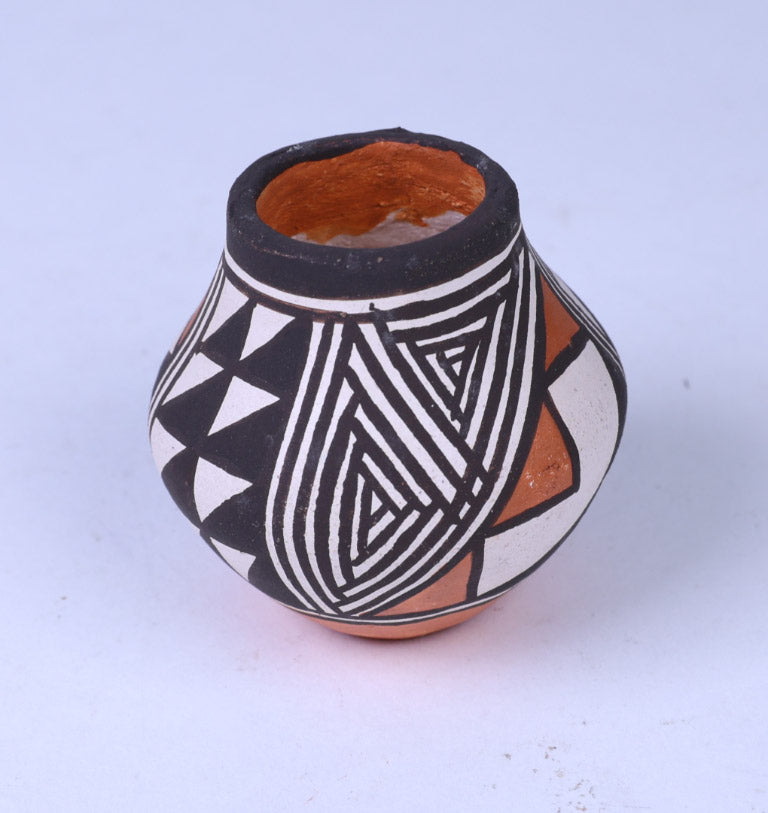 Miniature Acoma Pueblo Pot by Joyce Leno