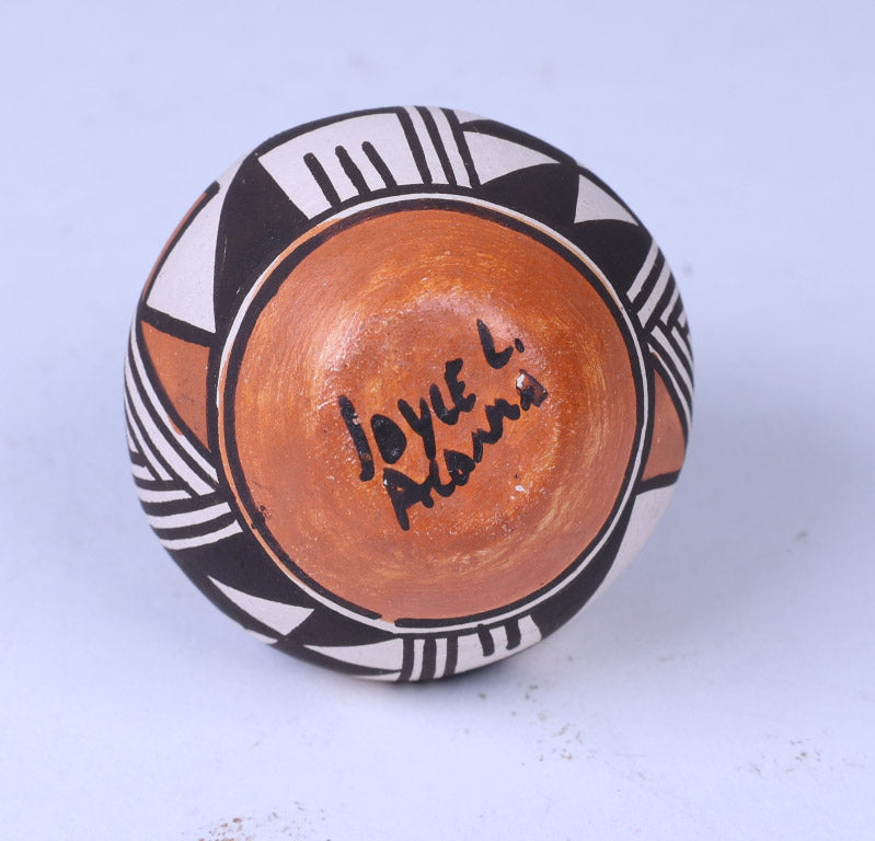 Miniature Acoma Pueblo Pot by Joyce Leno