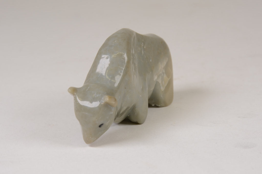 Vintage Zuni Fetish Bison, Pale Green