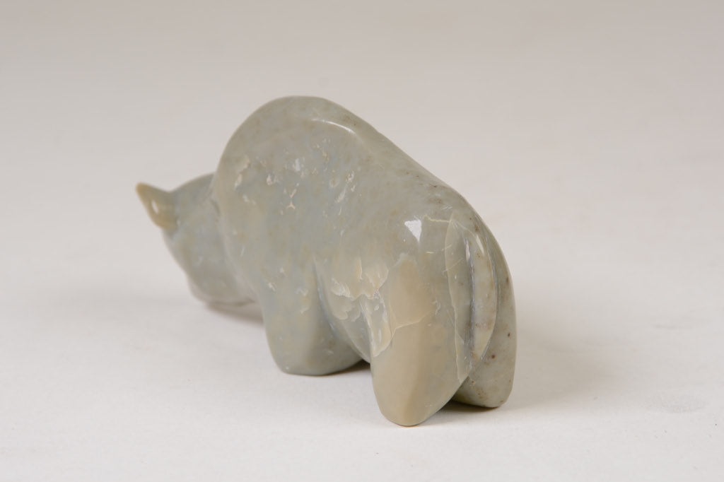 Vintage Zuni Fetish Bison, Pale Green