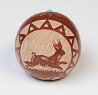 Miniature Sioux Redware Pottery - Rabbit by Red Starr