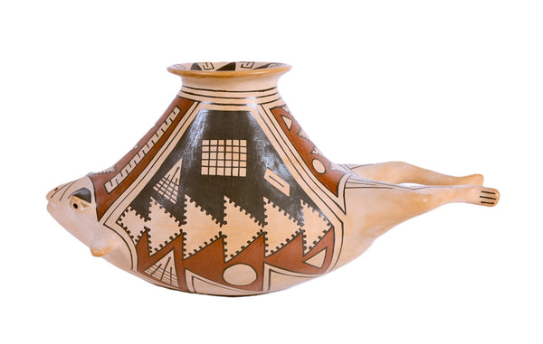 Mata Ortiz Mexico Frog Jar Pottery By Nena Quezada