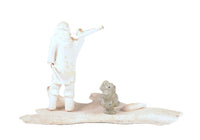 Eskimo Scene Made of Antler and Steatite Carvings