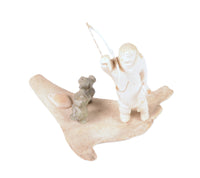 Eskimo Scene Made of Antler and Steatite Carvings