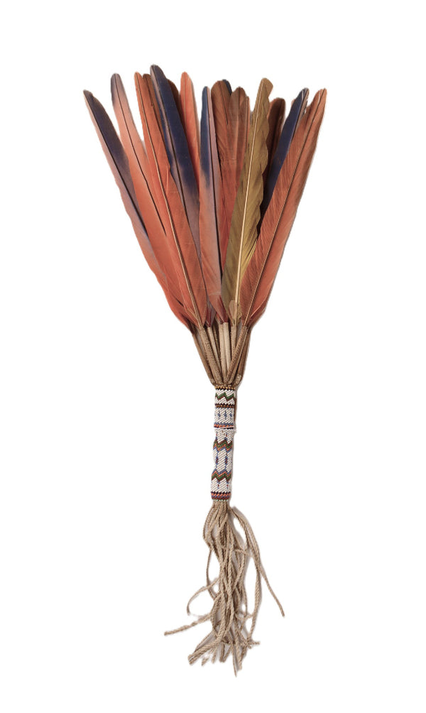 Plains Peyote Feather and Beaded Dance Wand