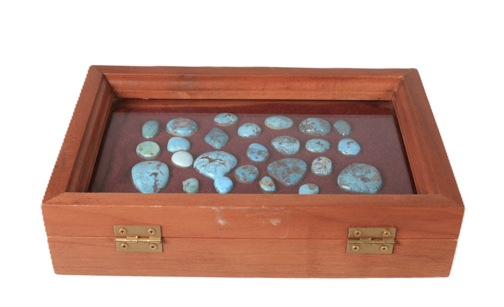 Turquoise Cabochons in a Box Set of 25