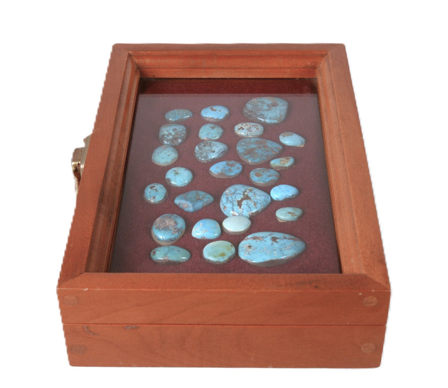 Turquoise Cabochons in a Box Set of 25