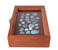 Turquoise Cabochons in a Box Set of 25
