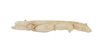 Eskimo Inuit Whalebone Walrus Boy Carving