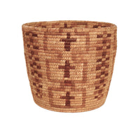 Papago Basket with Coyote Tracks and Crosses