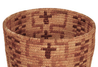 Papago Basket with Coyote Tracks and Crosses