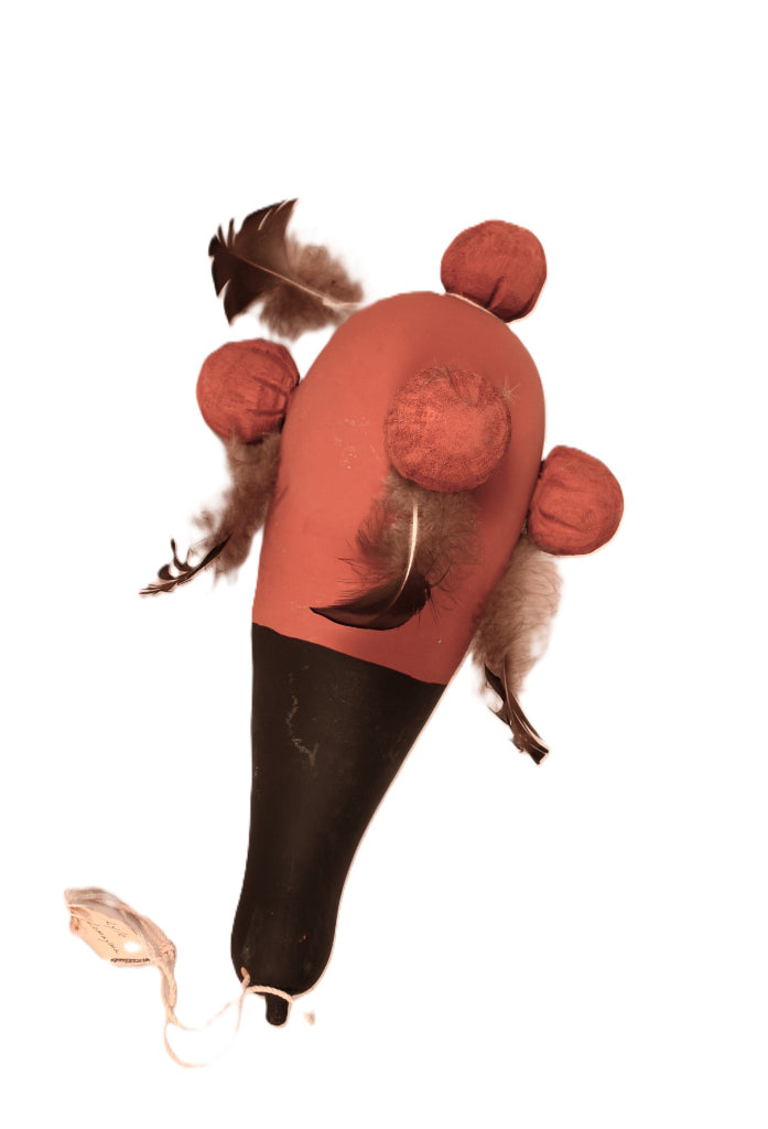 Large Hopi Pueblo Mudhead Gourd Rattle By Lyle Lomayma