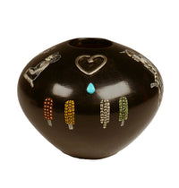 Hopi Pueblo Blackware Love Hope Pottery By Lawrence Namoki