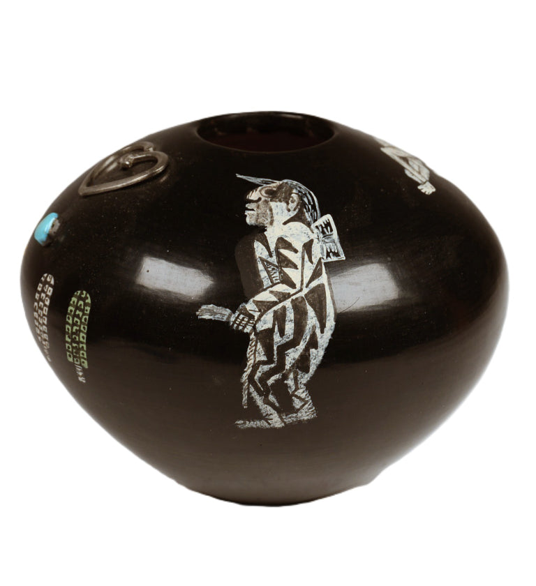 Hopi Pueblo Blackware Love Hope Pottery By Lawrence Namoki