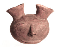 Mound Builder Mississippian Style Head Pottery